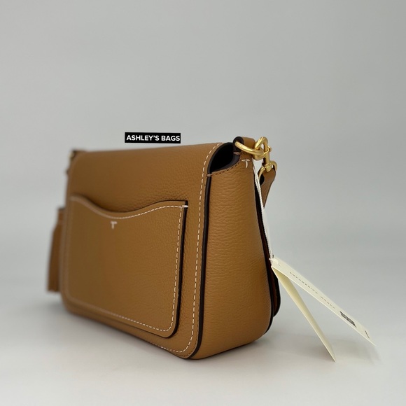 Tory Burch Thea Flap Crossbody In Tiramisu - Picture 4 of 11